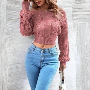 Sheer Cotton Crochet Knit Top